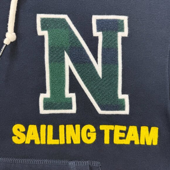 Nautica Lil Yachty Hoodie Mens Small S Navy Blue Sailing Team Fleece Sweatshirt - Picture 5 of 11